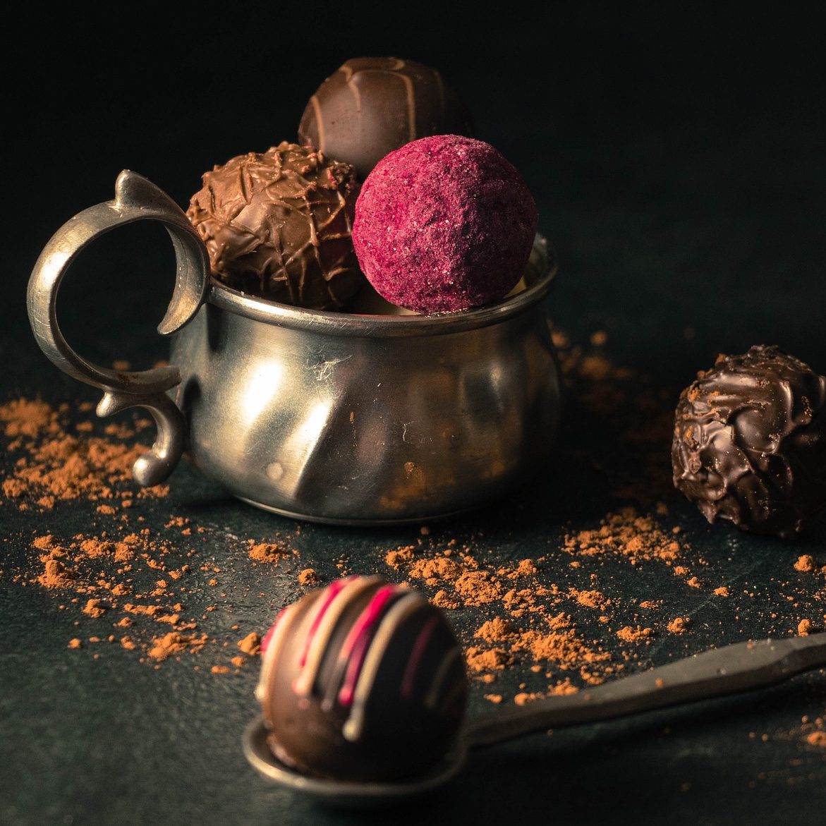 Dark Chocolate Raspberry Truffles